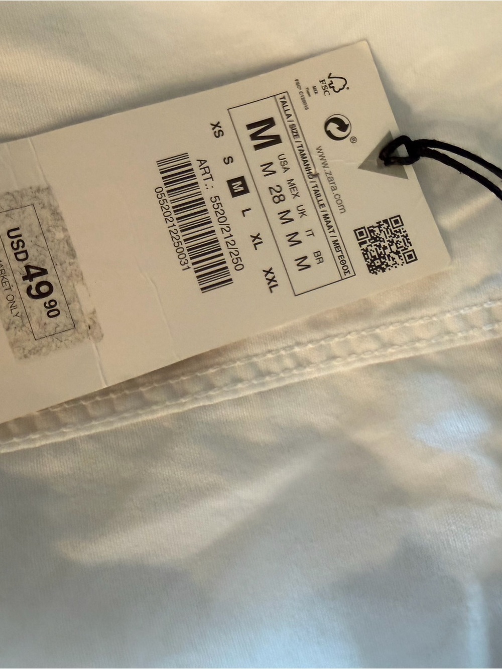 Zara White Short Sleeve Utility Romper NWT - Picture 8 of 8